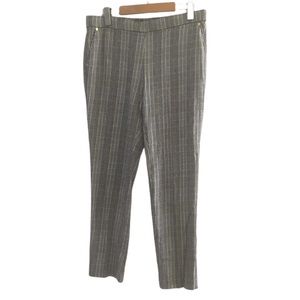 Anne Klein plaid print pull on cropped pants siz